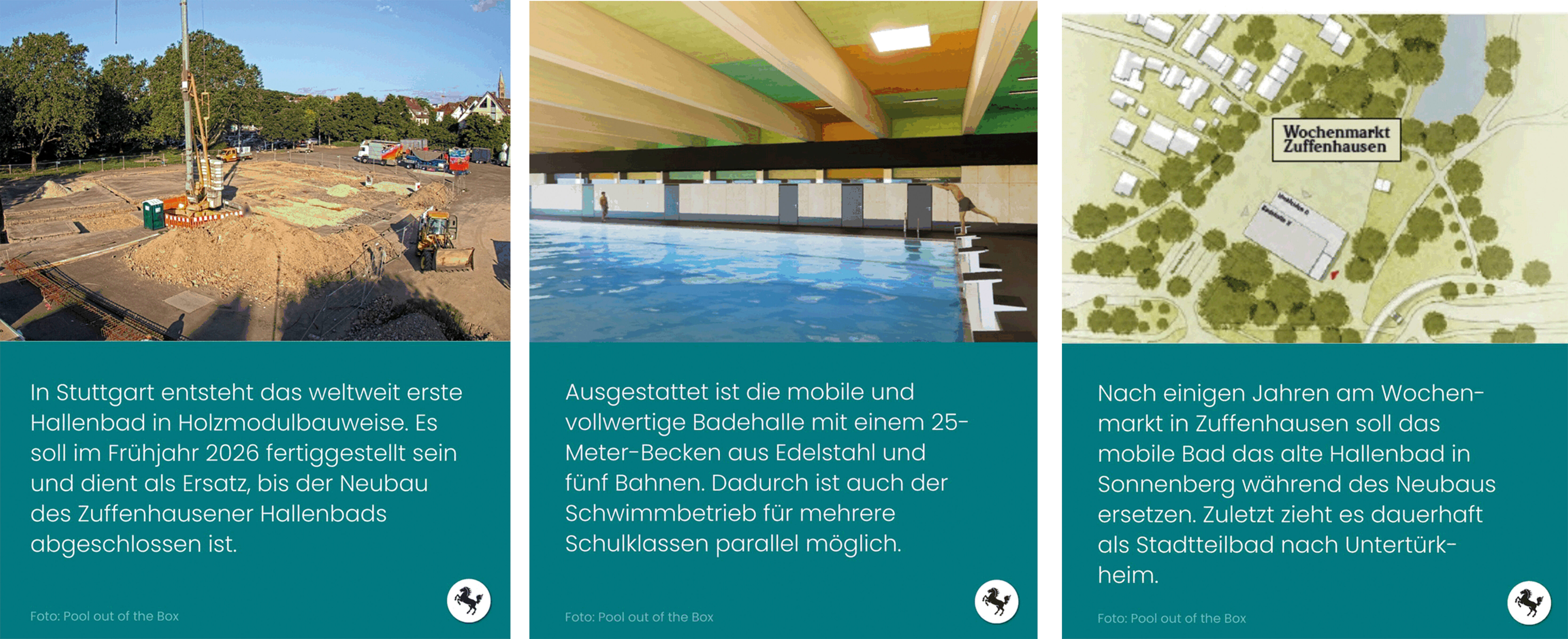 Modulares Hallenbad screens