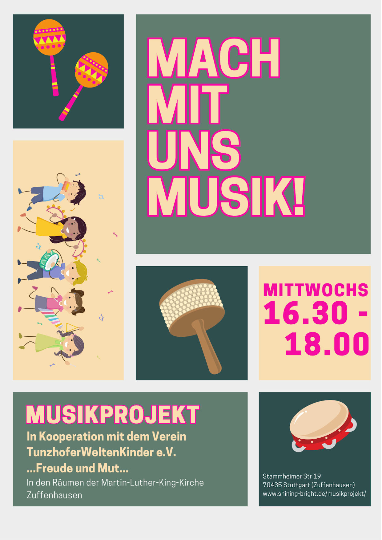 shining bright Flyer Musikworkshop 1